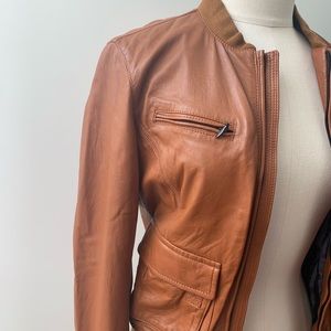 GENUINE Italian Brown Leather Jacket